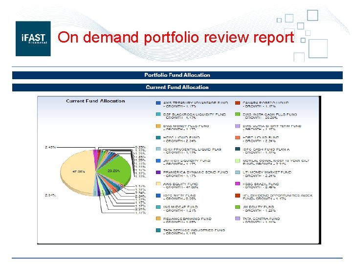 On demand portfolio review report 