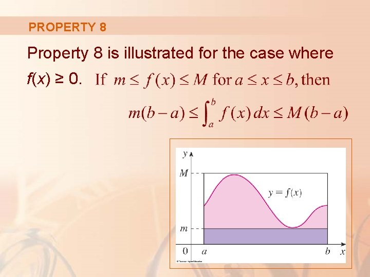 PROPERTY 8 Property 8 is illustrated for the case where f(x) ≥ 0. 