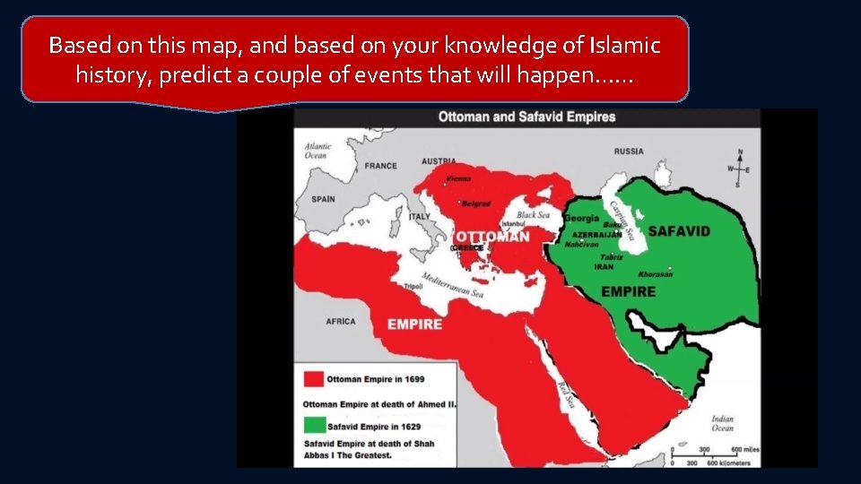 Based on this map, and based on your knowledge of Islamic history, predict a