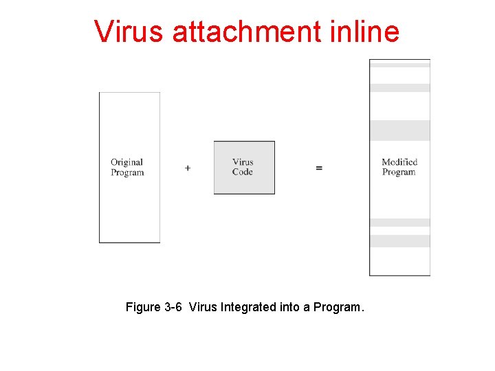 Virus attachment inline Figure 3 -6 Virus Integrated into a Program. 