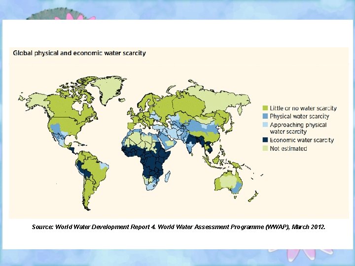 Source: World Water Development Report 4. World Water Assessment Programme (WWAP), March 2012. 