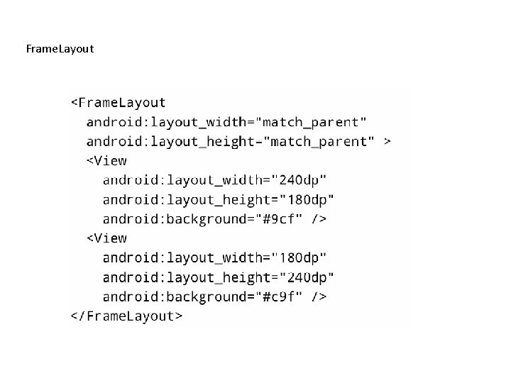 Frame. Layout Frame. Layout
