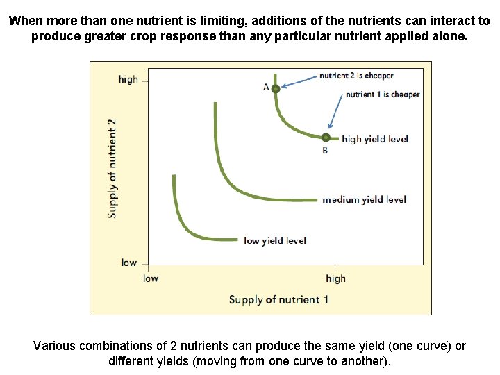 When more than one nutrient is limiting, additions of the nutrients can interact to