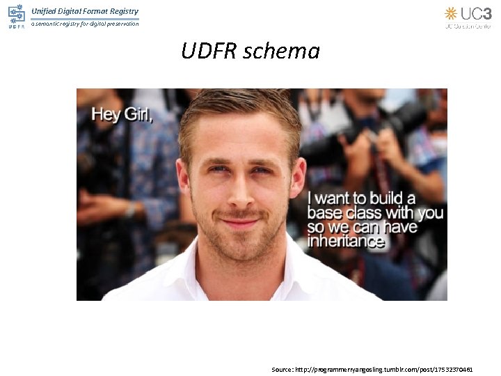 Unified Digital Format Registry a semantic registry for digital preservation UDFR schema Source: http: