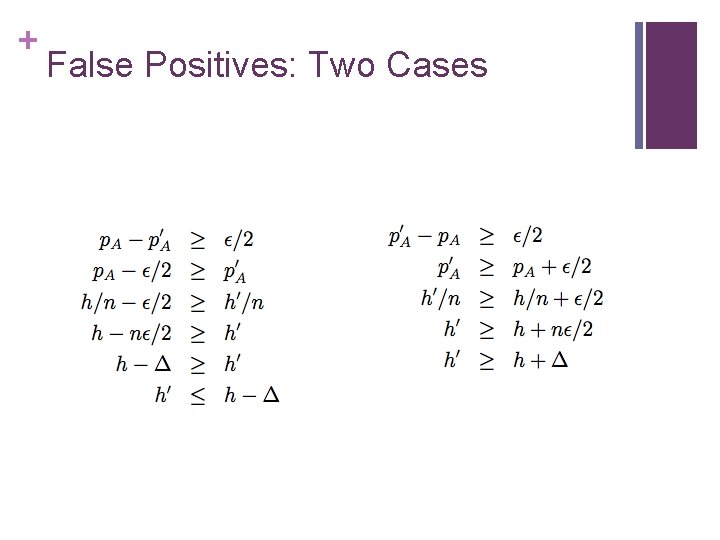 + False Positives: Two Cases 