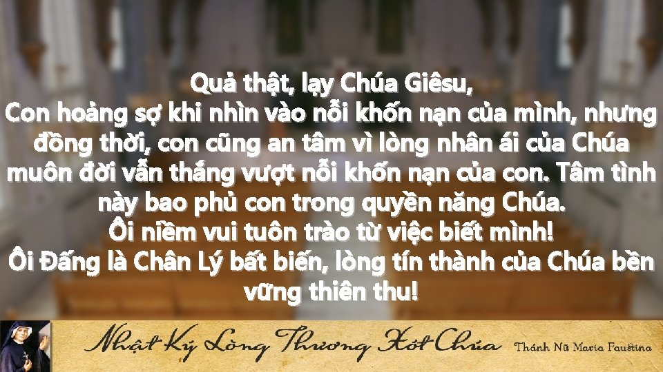Quả thật, lạy Chúa Giêsu, Con hoảng sợ khi nhìn vào nỗi khốn nạn Quả thật, lạy Chúa Giêsu, Con hoảng sợ khi nhìn vào nỗi khốn nạn