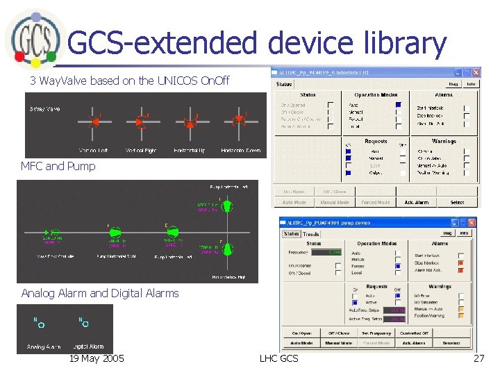 GCS-extended device library 3 Way. Valve based on the UNICOS On. Off MFC and