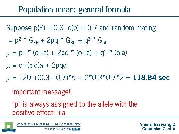 Chapter 4 Genetic Foundations Of Quantitative Traits Animal