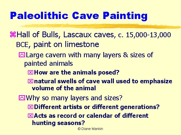 Paleolithic Cave Painting z. Hall of Bulls, Lascaux caves, c. 15, 000 -13, 000
