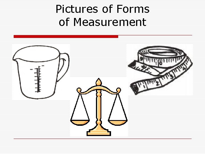 Pictures of Forms of Measurement 