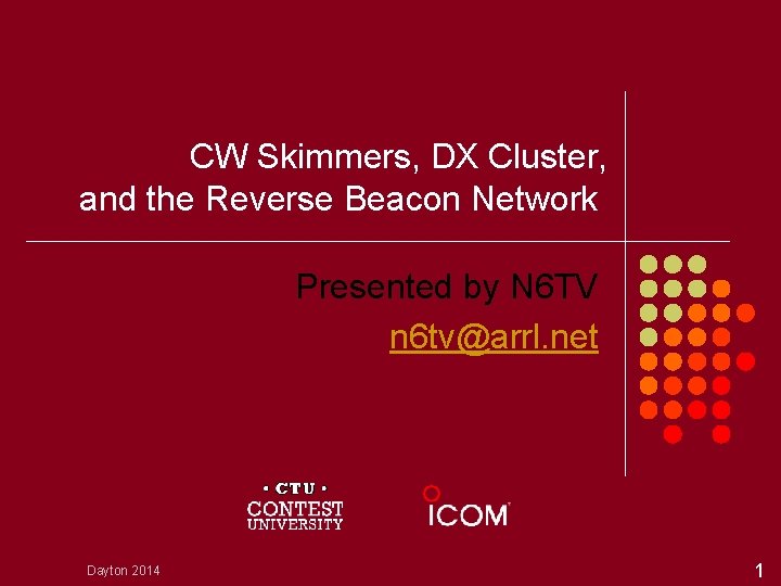 CW Skimmers, DX Cluster, and the Reverse Beacon Network Presented by N 6 TV