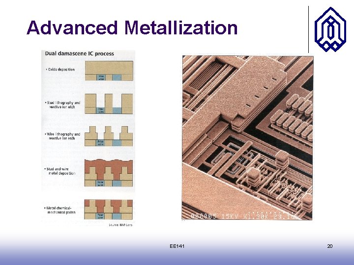 Advanced Metallization EE 141 20 