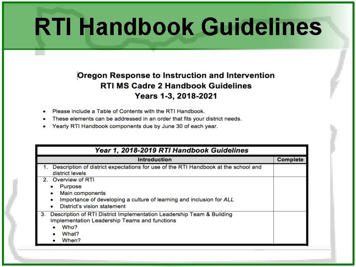 RTI Handbook Guidelines 
