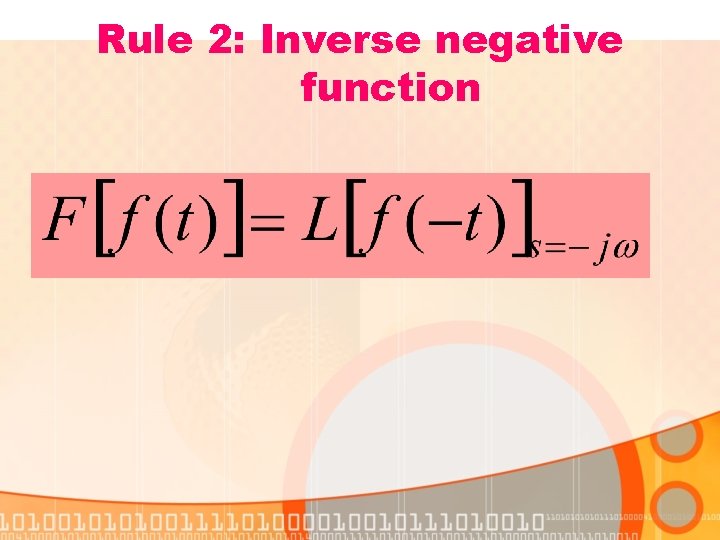 Rule 2: Inverse negative function 