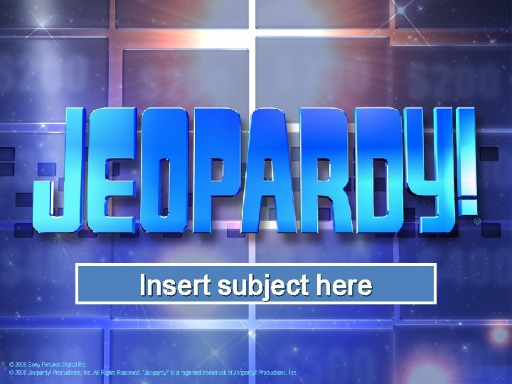 Insert subject here 