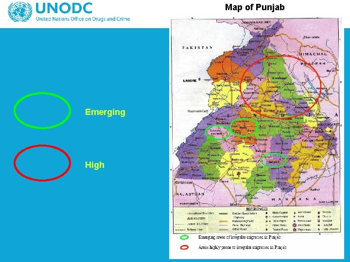 Map of Punjab Emerging High 