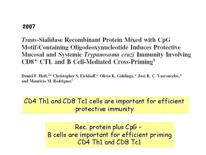2007 CD 4 Th 1 and CD 8 Tc 1 cells are important for