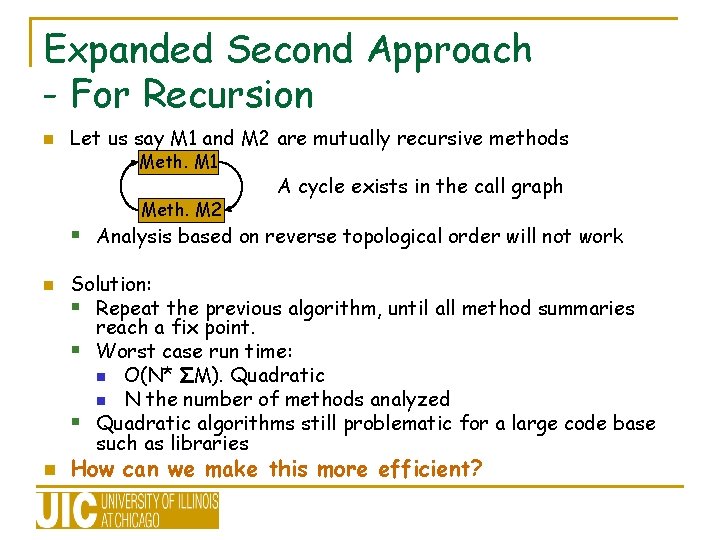 Expanded Second Approach - For Recursion n Let us say M 1 and M Expanded Second Approach - For Recursion n Let us say M 1 and M