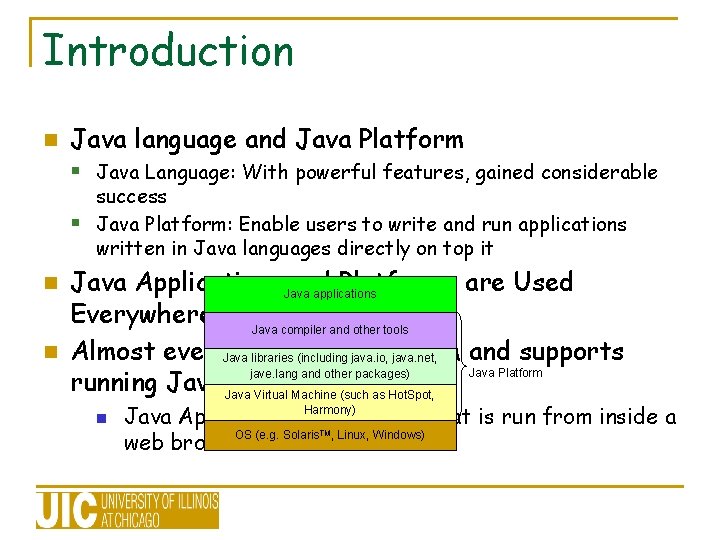 Introduction n Java language and Java Platform § Java Language: With powerful features, gained Introduction n Java language and Java Platform § Java Language: With powerful features, gained