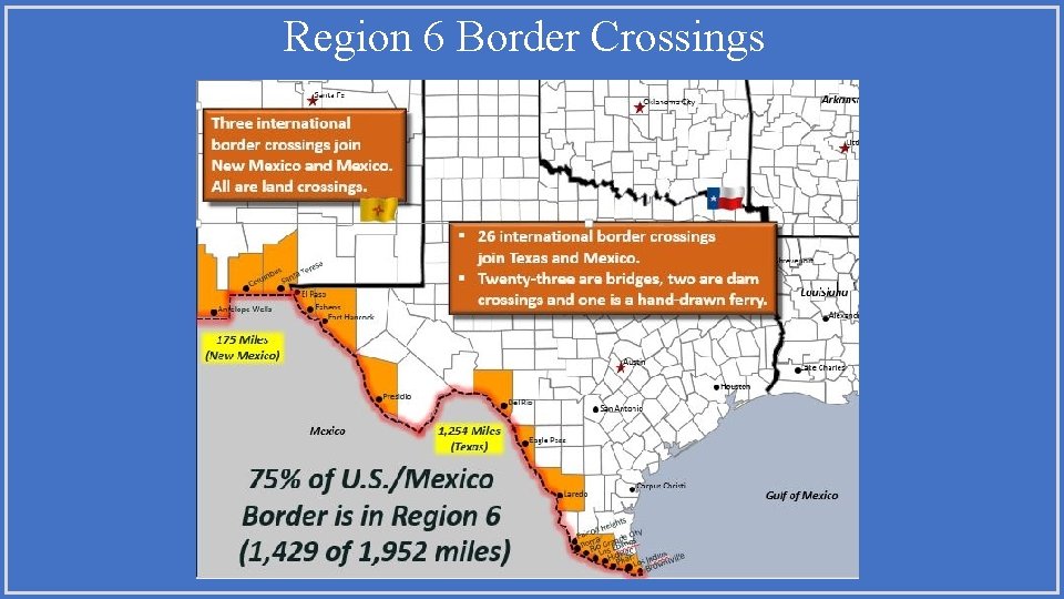 Region 6 Border Crossings 