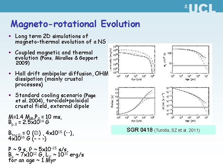 Magneto-rotational Evolution § Long term 2 D simulations of magneto-thermal evolution of a NS