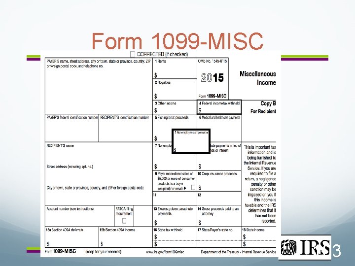 Form 1099 -MISC 103 