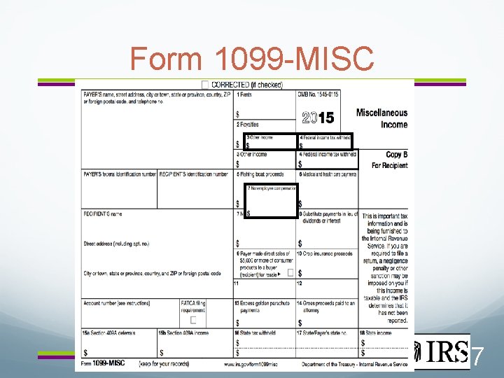 Form 1099 -MISC 97 