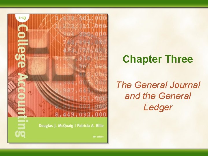 Chapter Three The General Journal and the General Ledger 