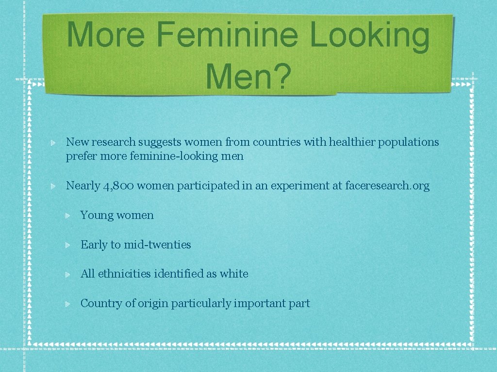 More Feminine Looking Men? New research suggests women from countries with healthier populations prefer