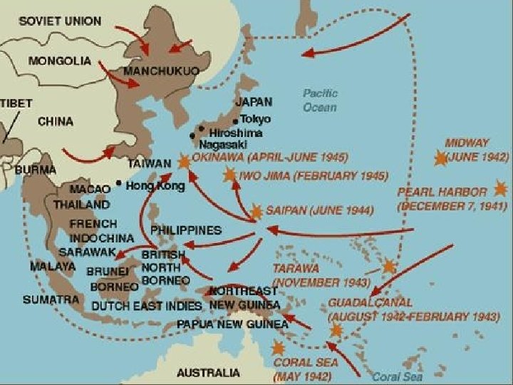 Island Hopping Map (1943 -1945) 