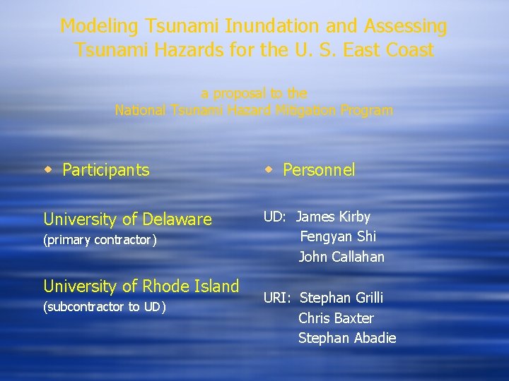 Modeling Tsunami Inundation and Assessing Tsunami Hazards for the U. S. East Coast a