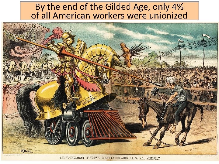 By the end of the Gilded Age, only 4% of all American workers were