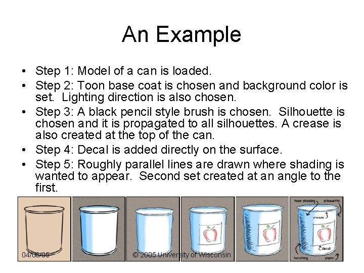 An Example • Step 1: Model of a can is loaded. • Step 2: An Example • Step 1: Model of a can is loaded. • Step 2: