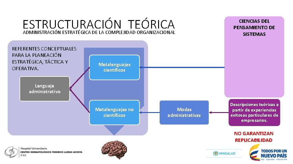 ESTRUCTURACIÓN TEÓRICA ADMINISTRACIÓN ESTRATÉGICA DE LA COMPLEJIDAD ORGANIZACIONAL REFERENTES CONCEPTUALES PARA LA PLANEACIÓN ESTRATÉGICA,