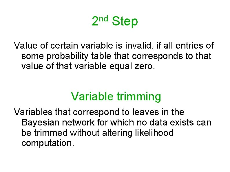 nd 2 Step Value of certain variable is invalid, if all entries of some