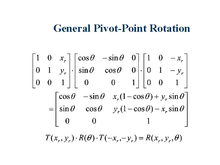 General Pivot-Point Rotation 