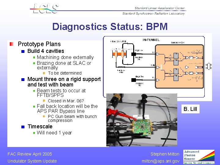 Diagnostics Status: BPM Prototype Plans Build 4 cavities Machining done externally Brazing done at