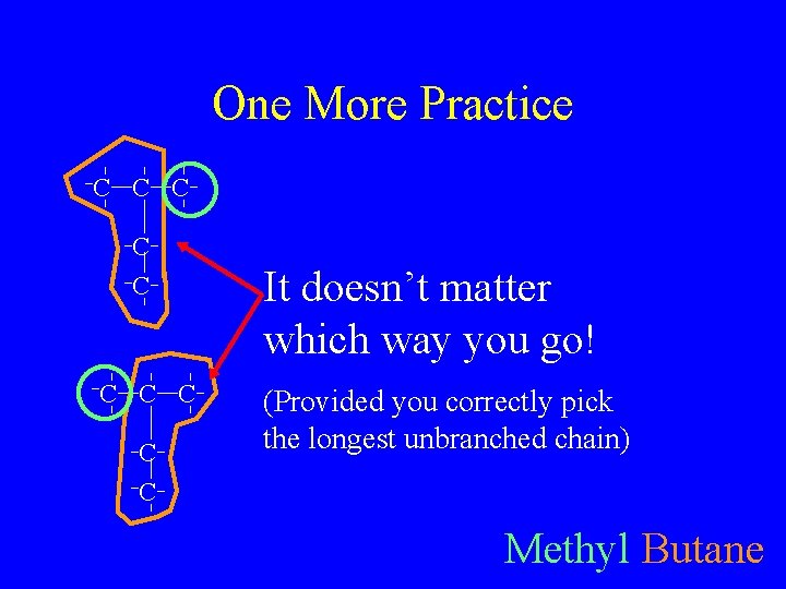 One More Practice C C C C C It doesn’t matter which way you