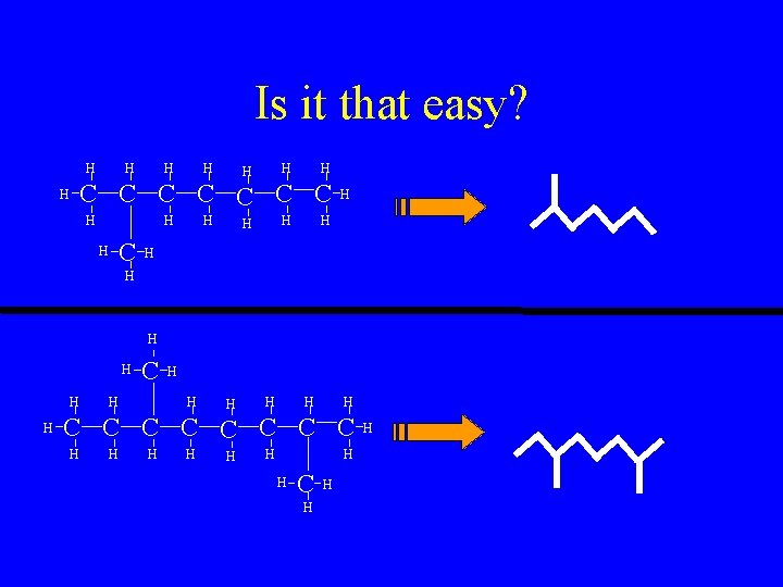 Is it that easy? H H H H C C C C H H