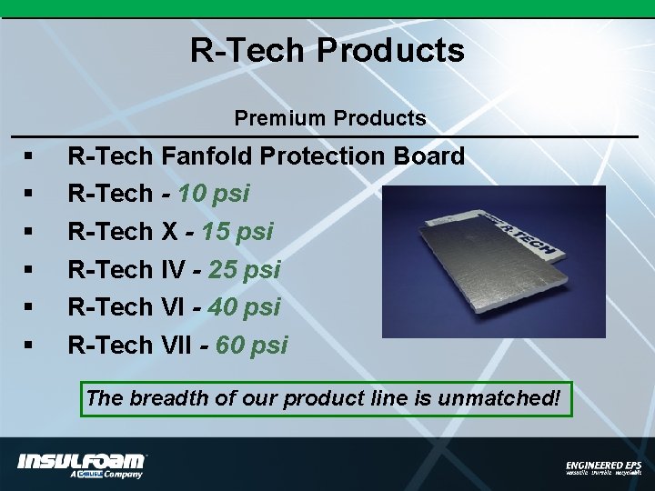 R-Tech Products Premium Products § § § R-Tech Fanfold Protection Board R-Tech - 10