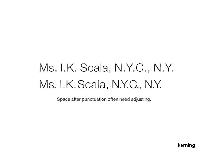 kerning kerning