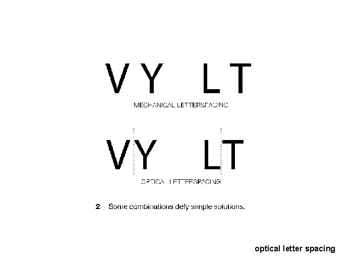 optical letter spacing optical letter spacing