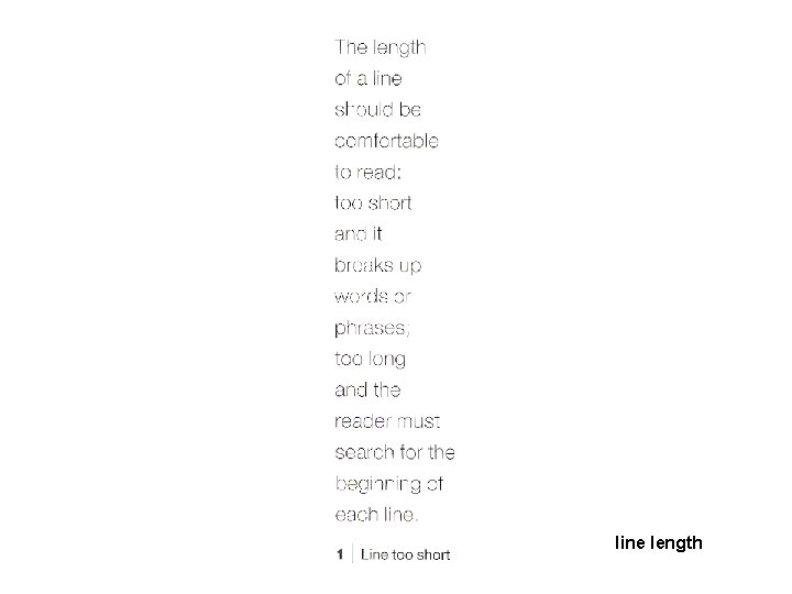 line length line length