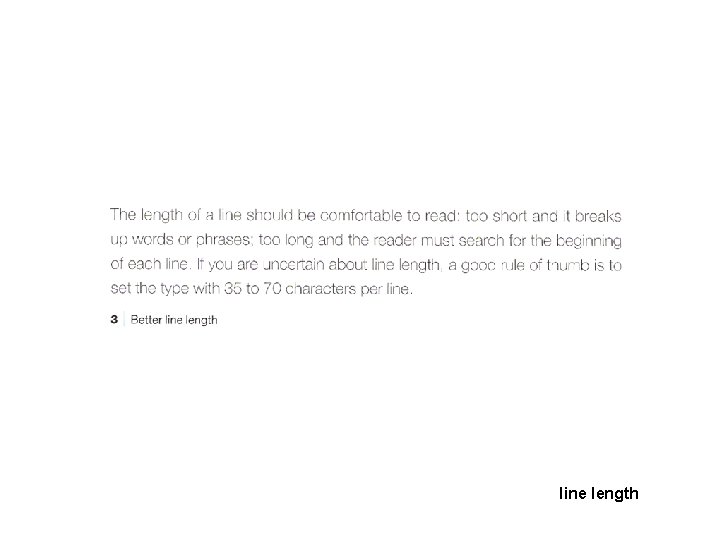 line length line length