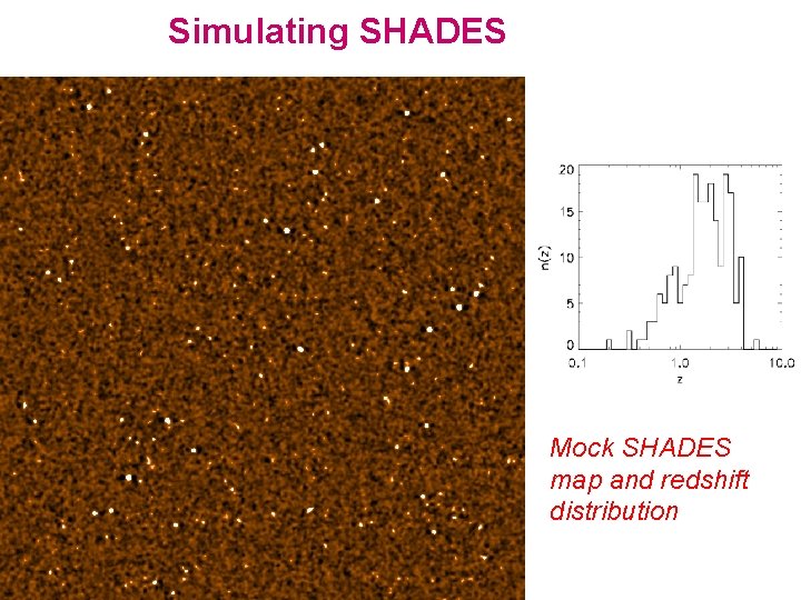 Simulating SHADES Mock SHADES map and redshift distribution 