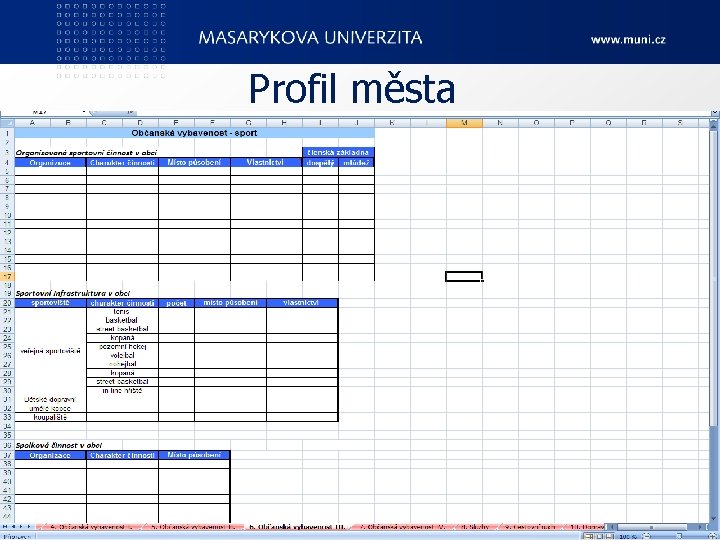 Profil města Ped. F, katedra geografie 42 