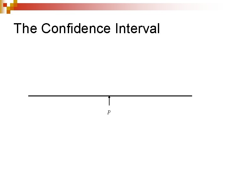 The Confidence Interval p 