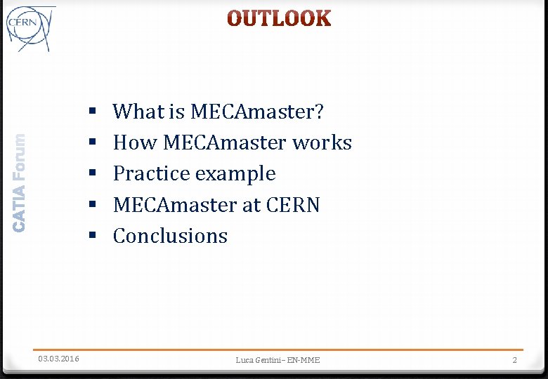 § § § 03. 2016 What is MECAmaster? How MECAmaster works Practice example MECAmaster § § § 03. 2016 What is MECAmaster? How MECAmaster works Practice example MECAmaster