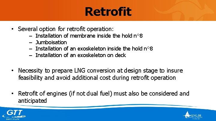 Retrofit • Several option for retrofit operation: – – Installation of membrane inside the