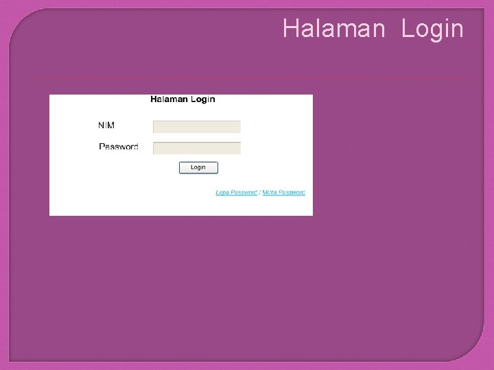 Halaman Login 